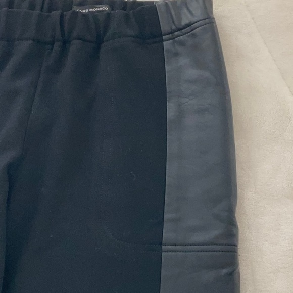 Club Monaco black pant with side panels and pockets. Elastic waist size 8. - Picture 5 of 6